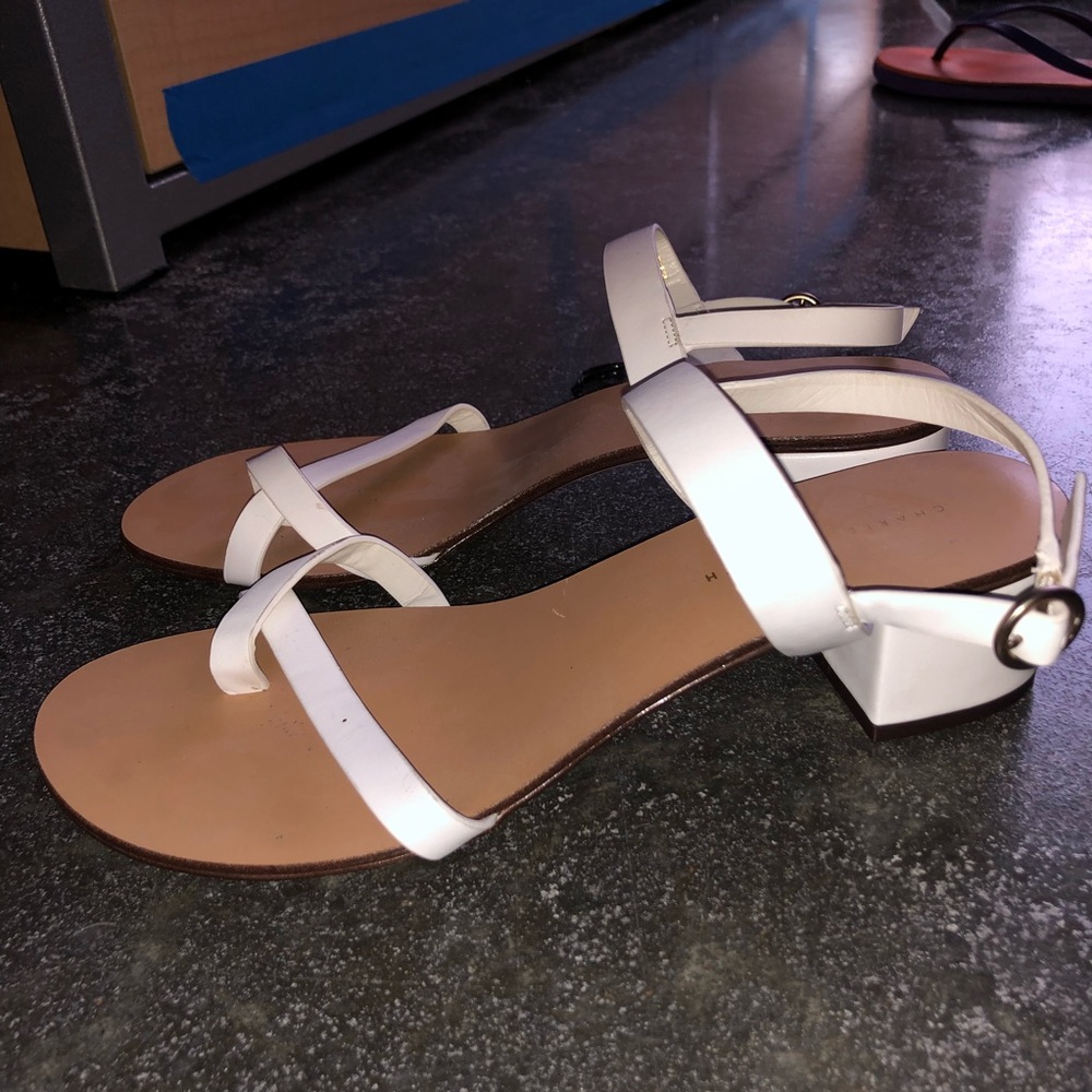 Charles & Keith white sandals